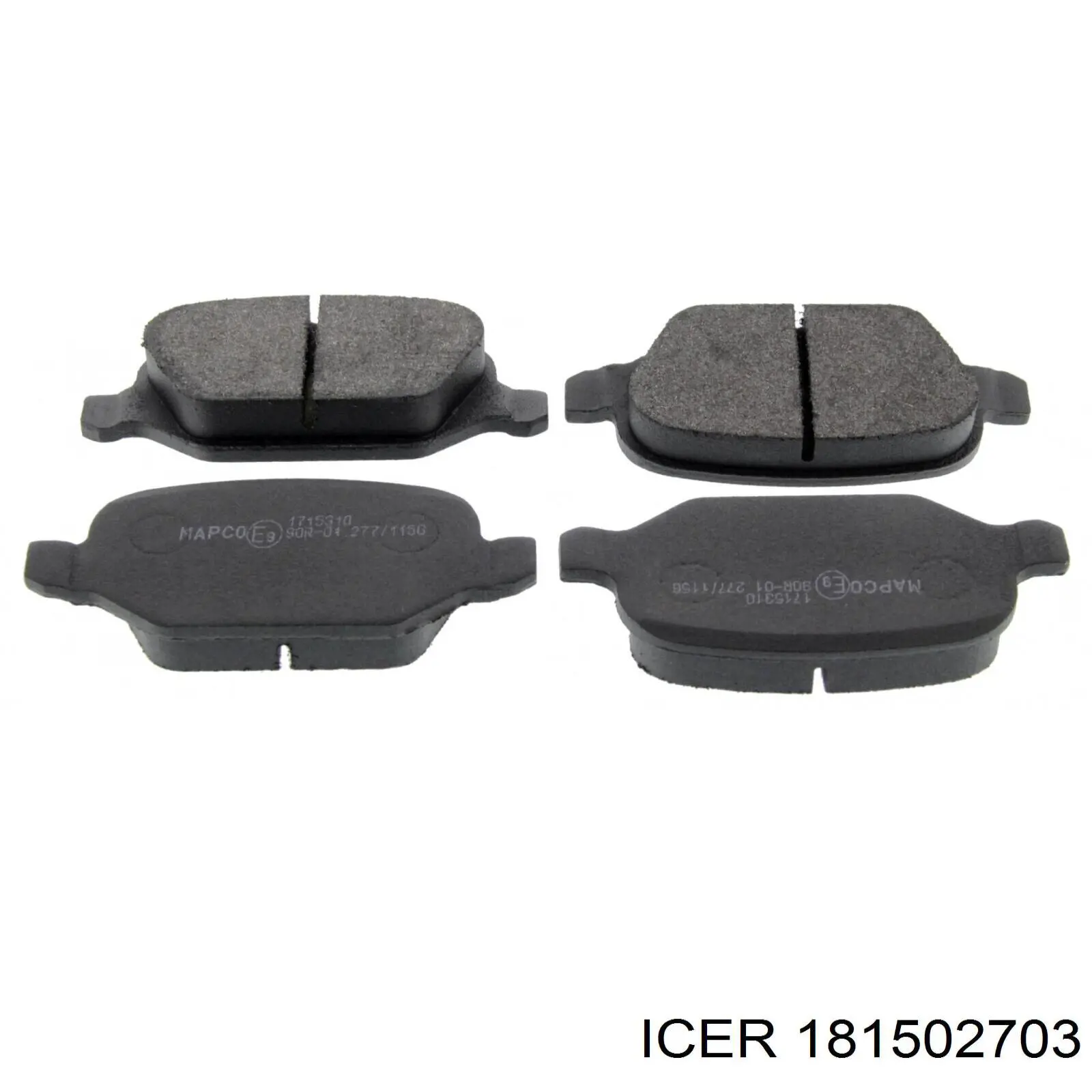 Купить 181502703 Icer Колодки тормозные задние, дисковые