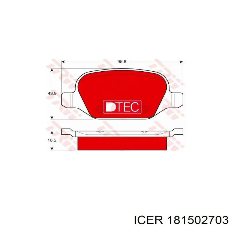 Задние дисковые колодки Icer 181502703