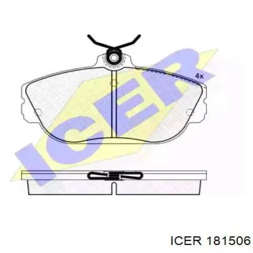 181506 Icer колодки тормозные передние дисковые