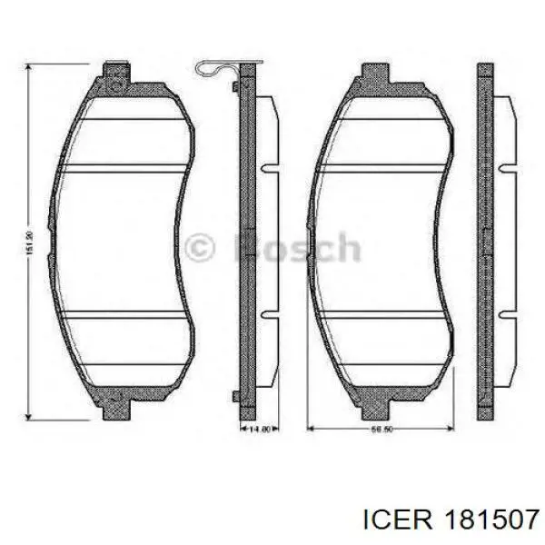 Тормозные колодки Icer 181507