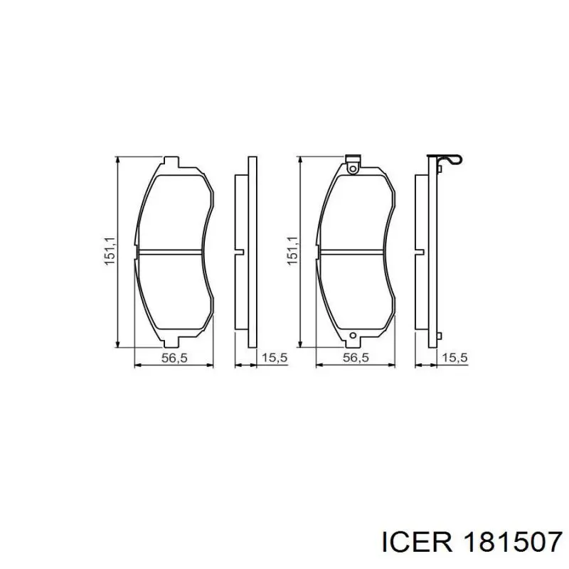 Колодки Icer 181507 цена, от 29.40 USD