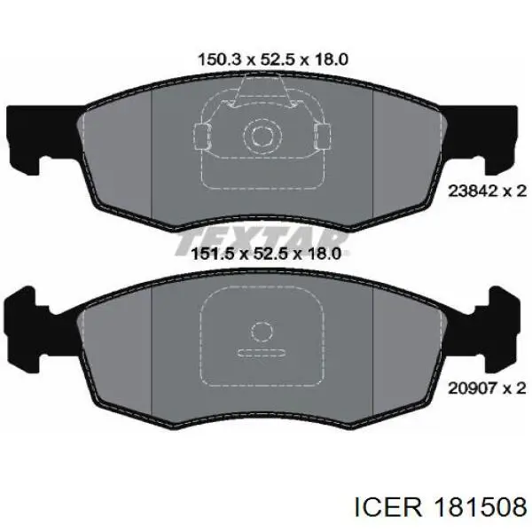 181508 Icer Колодки передние