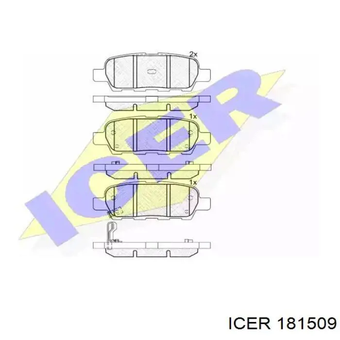 Задние тормозные колодки 181509 Icer