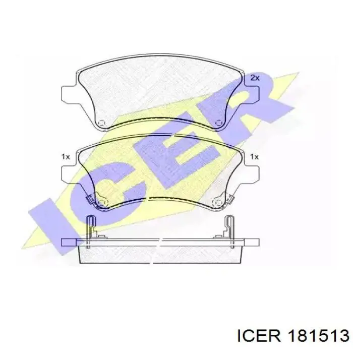 Передние тормозные колодки 181513 Icer