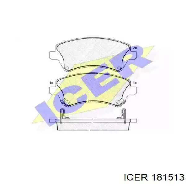 Передние тормозные колодки 181513 Icer