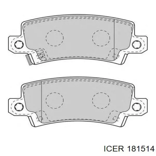 Задние тормозные колодки 181514 Icer