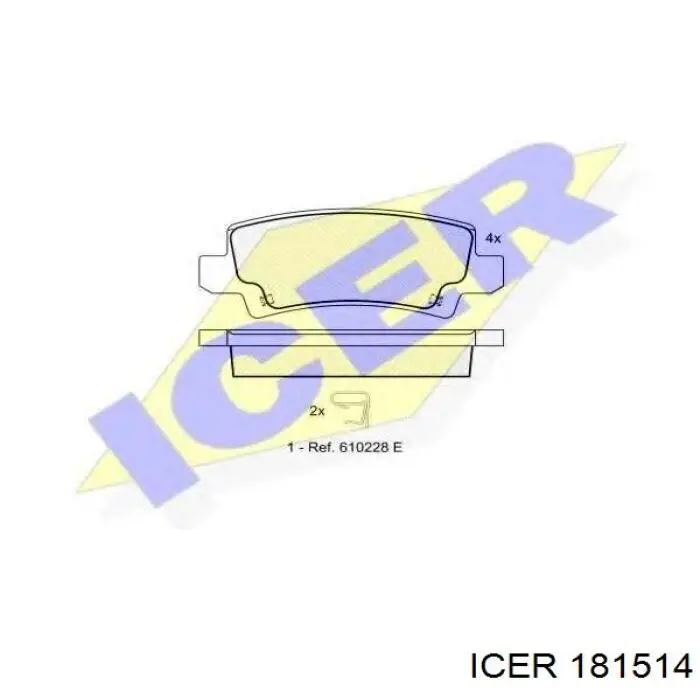 181514 Icer Колодки тормозные дисковые комплект