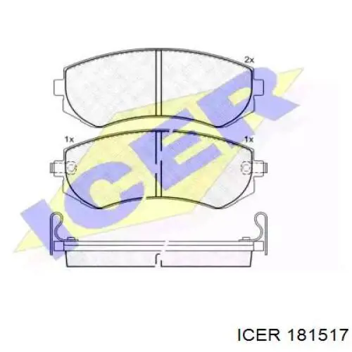181517 Icer колодки тормозные передние дисковые