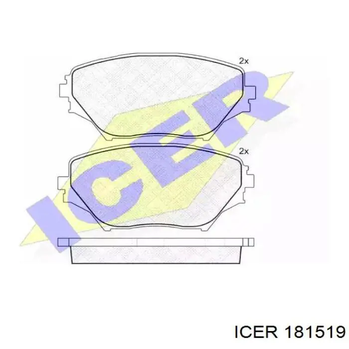 Передние тормозные колодки 181519 Icer