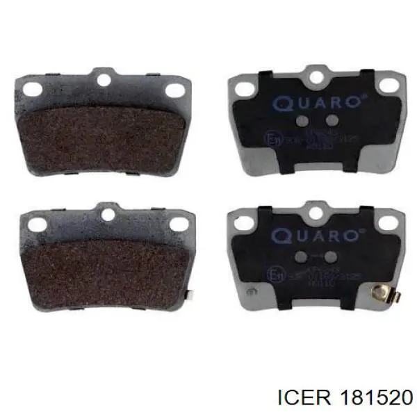 181520 Icer Колодки тормозные дисковые комплект