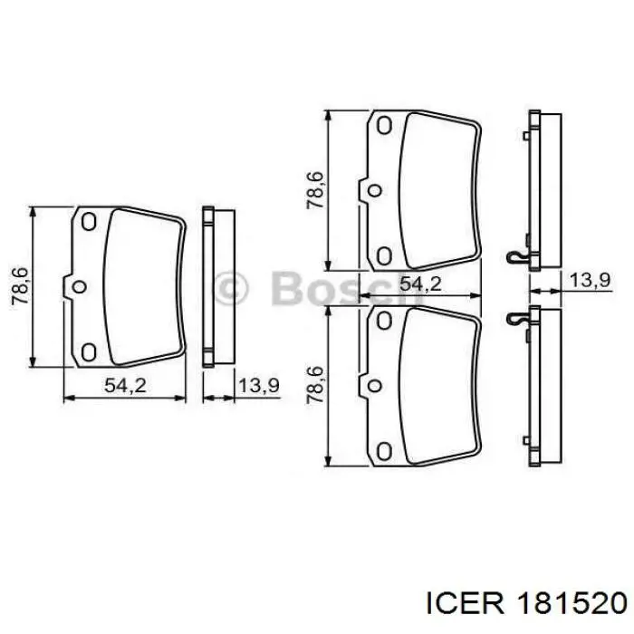 Колодки дисковые  Icer 181520 цена, от 16.16 USD