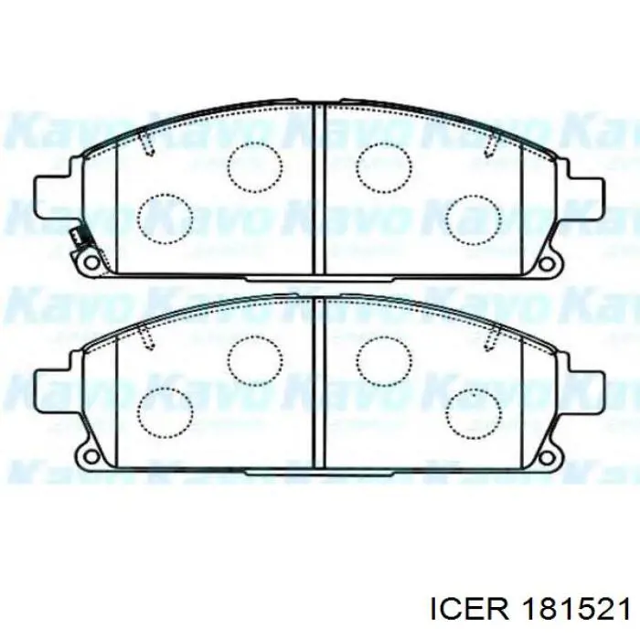 Передние тормозные колодки 181521 Icer