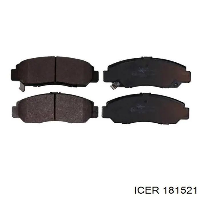 Колодки гальмівні передні, дискові 181521 Icer