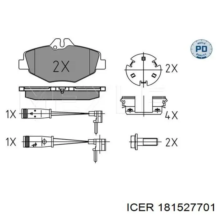 Купить 181527701 Icer Колодки тормозные
