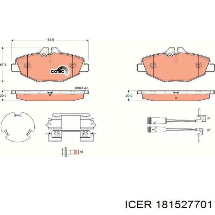 181527701 Icer Колодки передние
