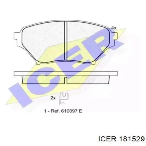 Передние тормозные колодки 181529 Icer