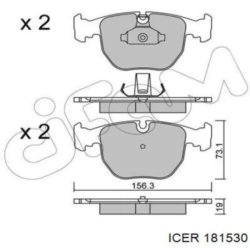 Колодки Icer 181530 цена, от 26.55 USD