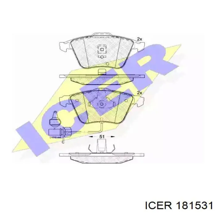 181531 Icer передние тормозные колодки