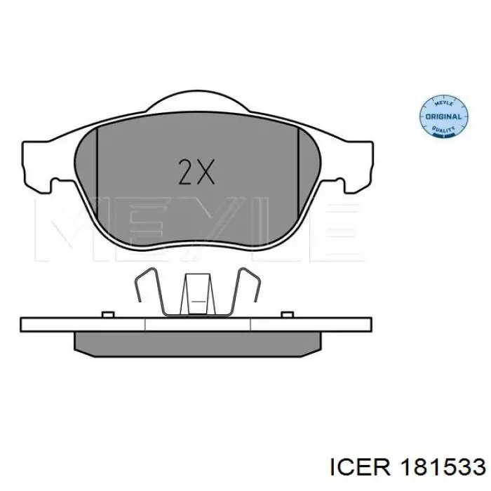 Pastillas delanteras de freno 181533 Icer