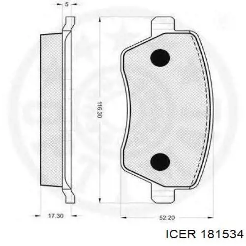 Тормозные колодки Icer 181534