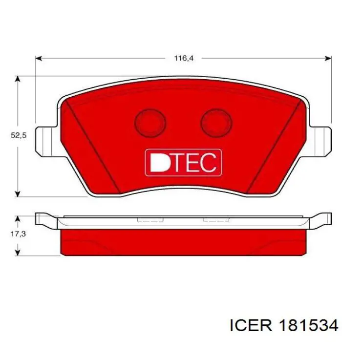 181534 Icer Колодки передние