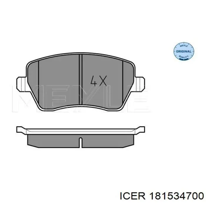 Передние тормозные колодки 181534700 Icer
