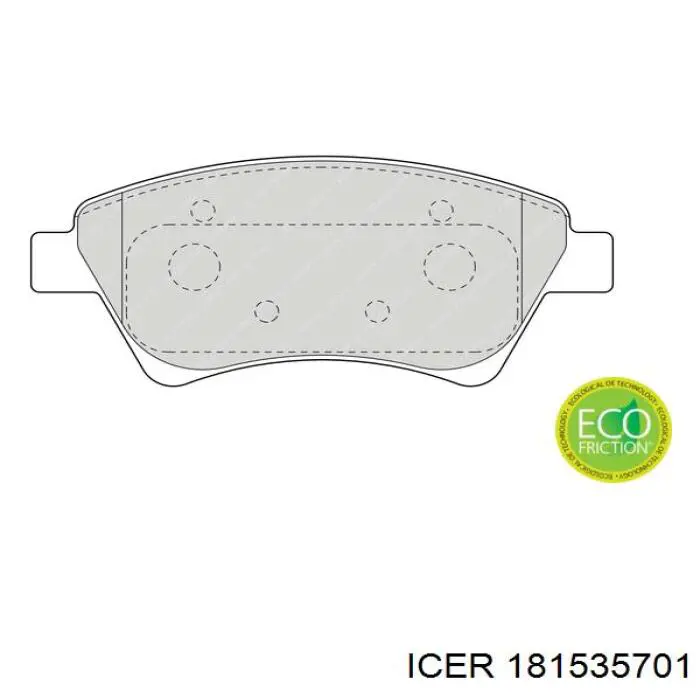Передние тормозные колодки 181535701 Icer