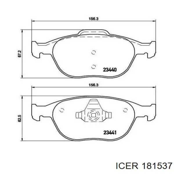 181537 Icer Колодки передние