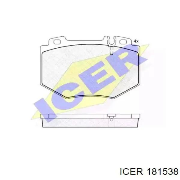 Передние тормозные колодки 181538 Icer