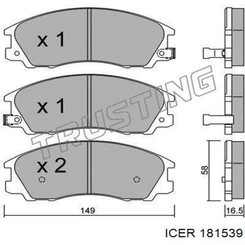181539 Icer Колодки передние