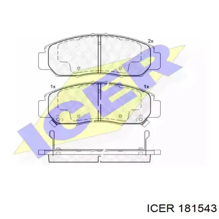 181543 Icer колодки тормозные передние дисковые