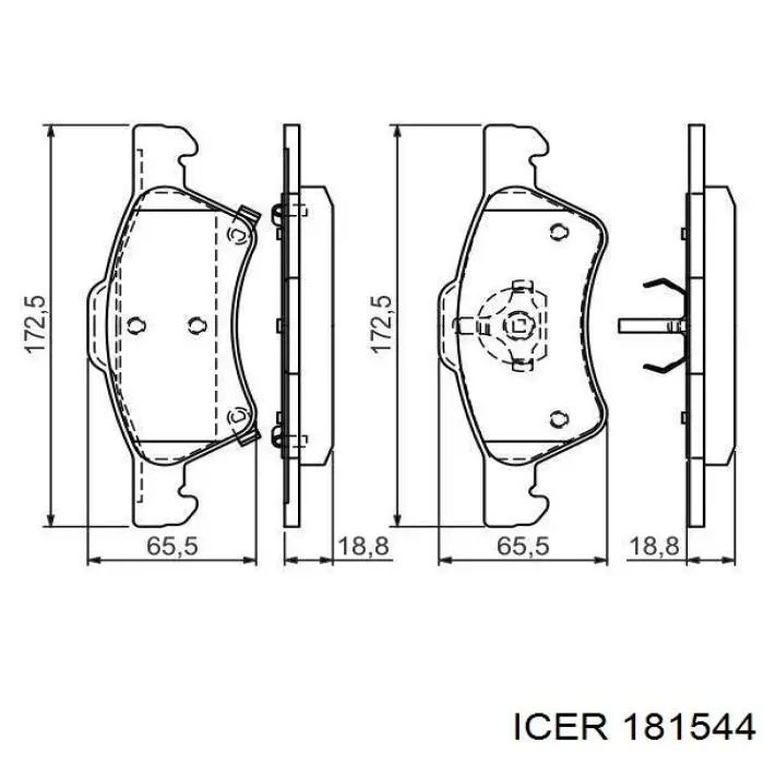 Тормозные колодки Icer 181544