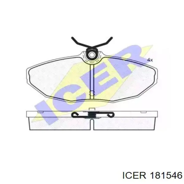 181546 Icer колодки тормозные задние дисковые