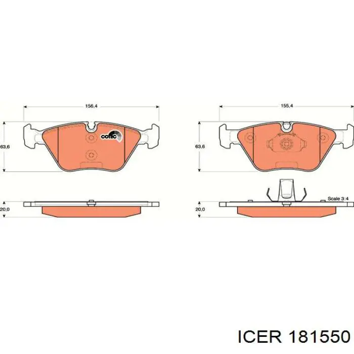 Колодки Icer 181550 цена, от 34.00 USD