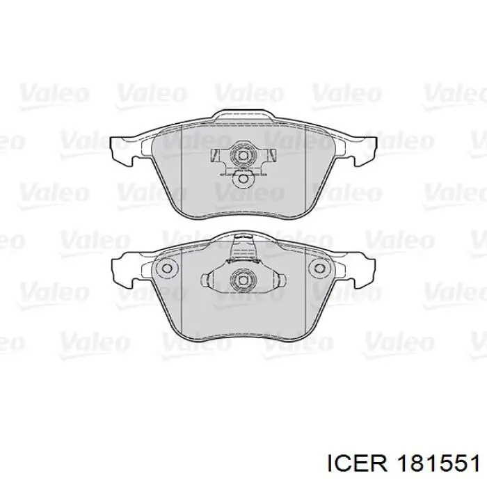 Передние тормозные колодки 181551 Icer