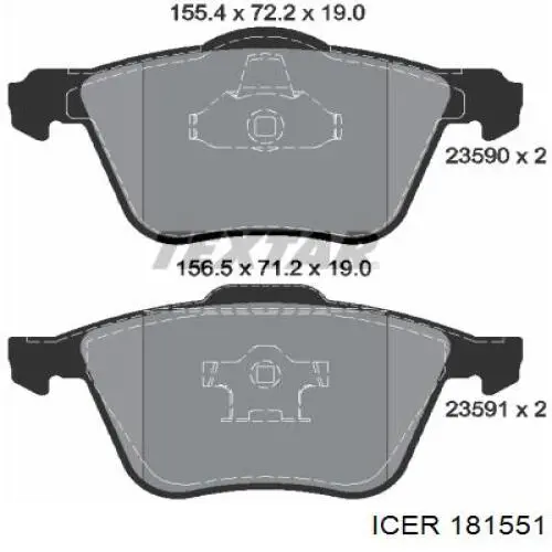181551 Icer Колодки передние