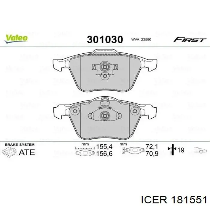Колодки Icer 181551 цена, от 31.18 USD