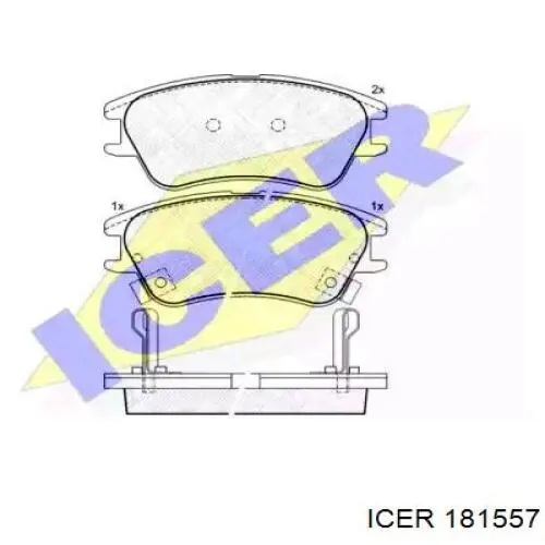 181557 Icer колодки тормозные передние дисковые