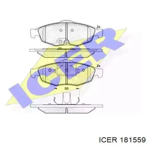 Передние тормозные колодки 181559 Icer