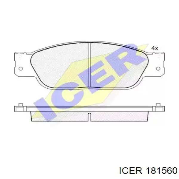 Передние тормозные колодки 181560 Icer