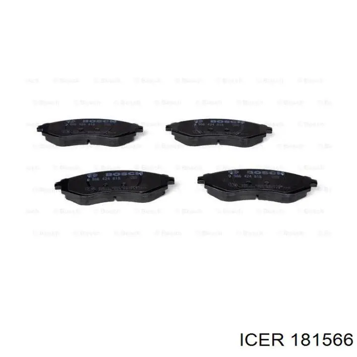 Колодки гальмівні передні, дискові 181566 Icer