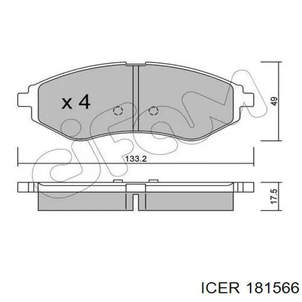 Колодки Icer 181566 цена, от 17.98 USD