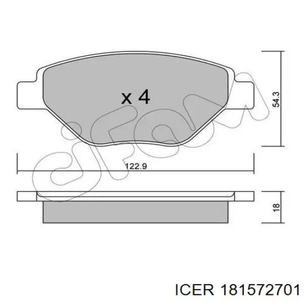 Колодки Icer 181572701 цена, от 21.03 USD