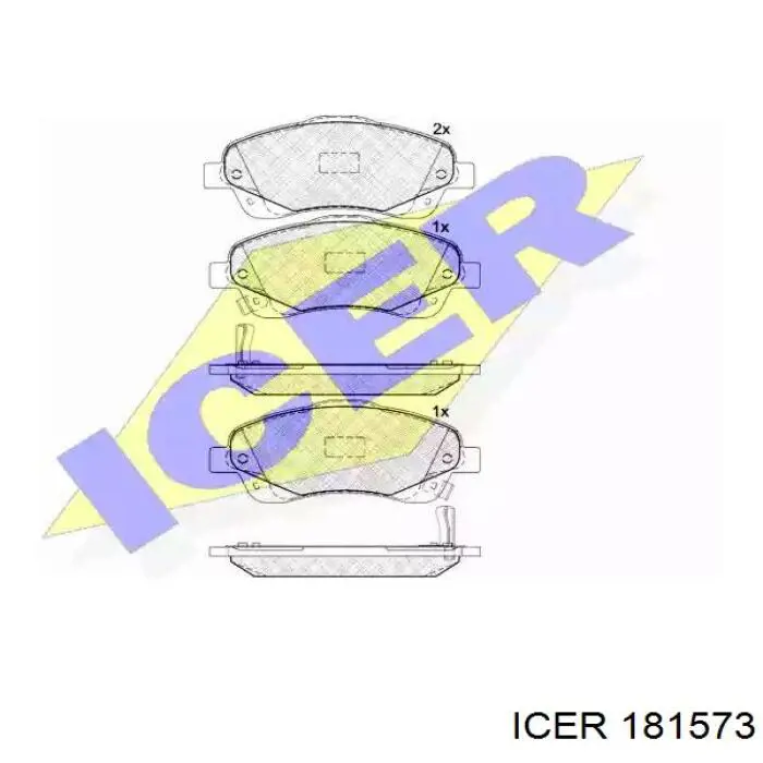 Передние тормозные колодки 181573 Icer