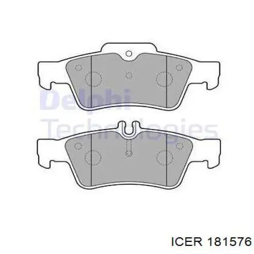 Задние тормозные колодки 181576 Icer