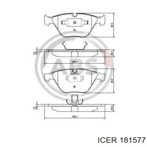 Купить 181577 Icer Колодки тормозные