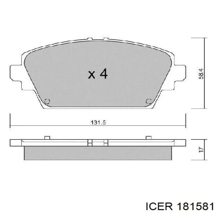 Тормозные колодки Icer 181581