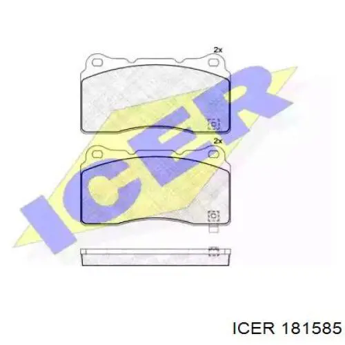 Pastillas de freno delanteras 181585 Icer