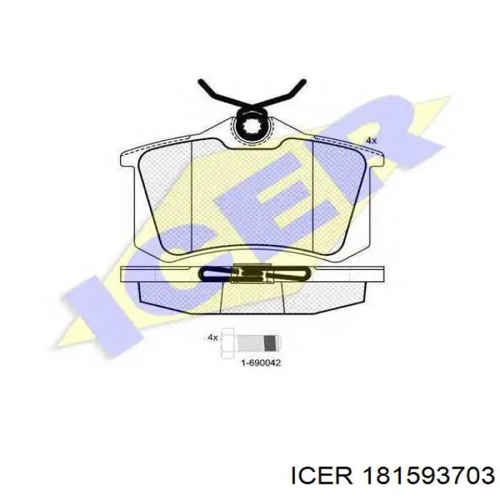 181593703 Icer Колодки тормозные дисковые комплект