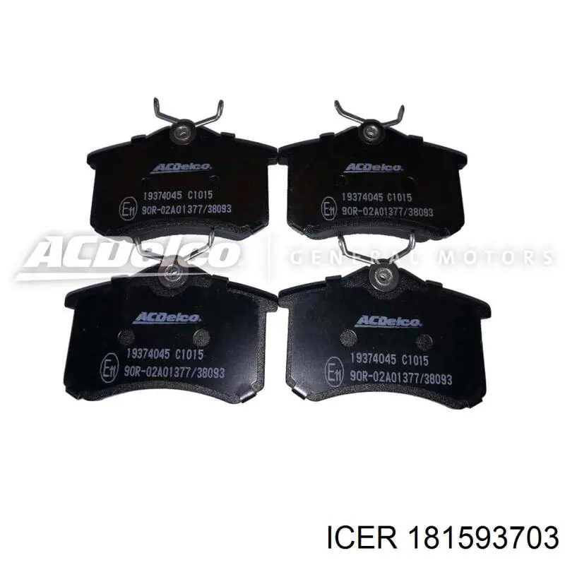 Купить 181593703 Icer Колодки тормозные задние, дисковые